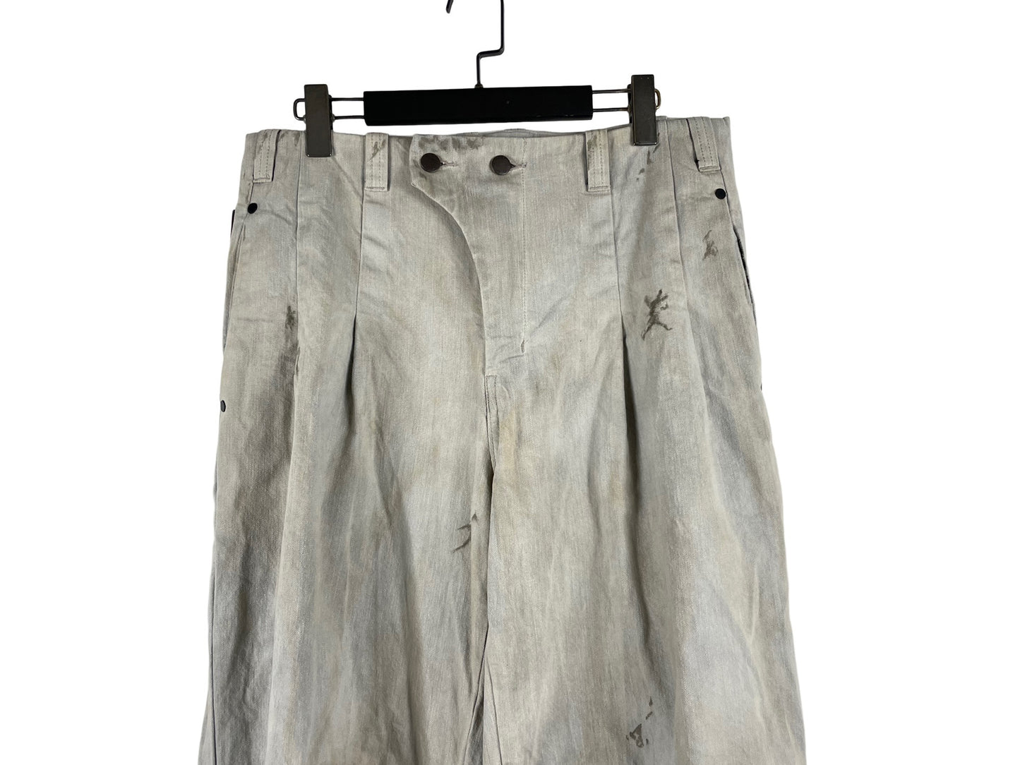 Devoa Baggy Pants Bleached Denim