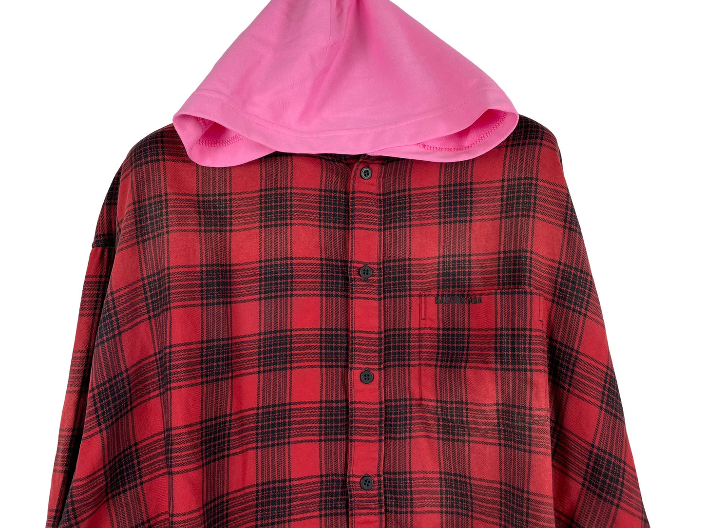 Balenciaga Checked Oversized Hooded Shirts SS24