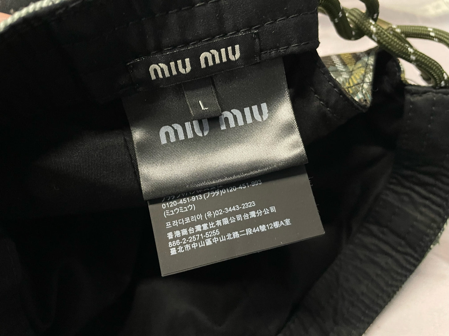 Miu Miu Plaid Baseball Cap