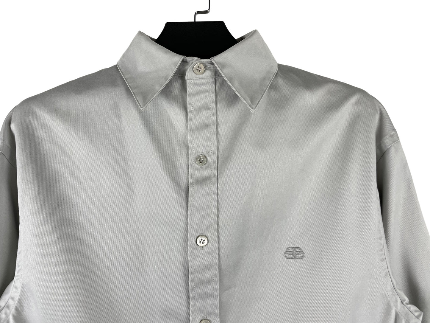 Balenciaga Logo Embroidered Overshirt