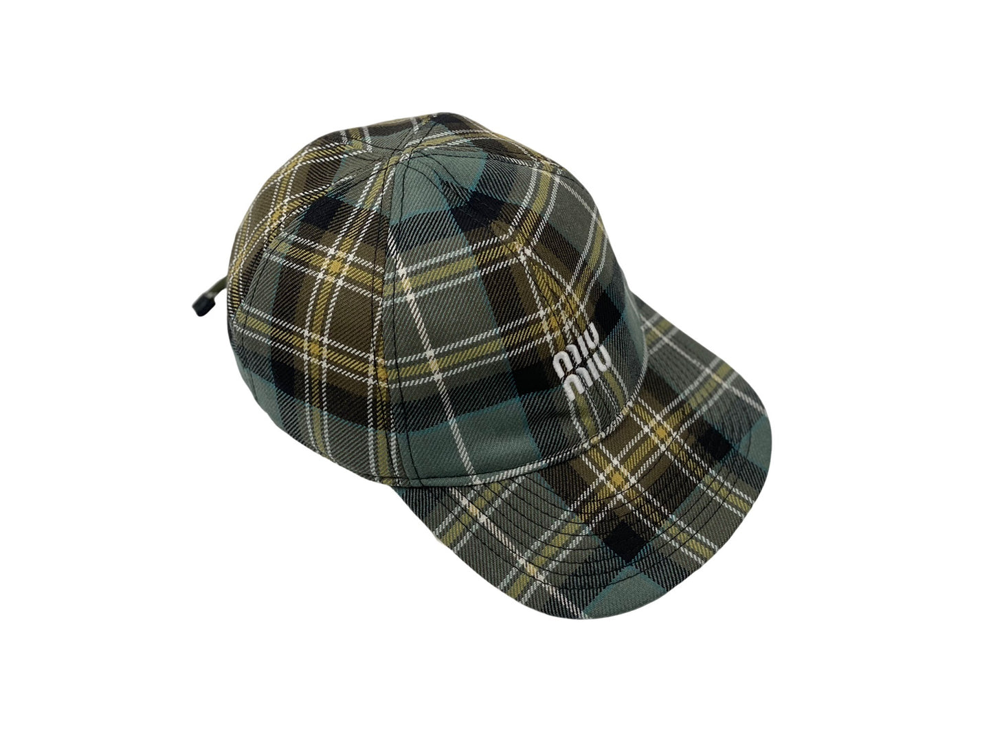 Miu Miu Plaid Baseball Cap
