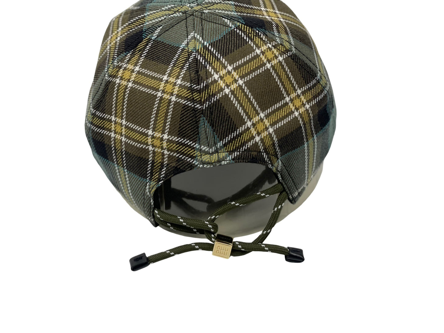 Miu Miu Plaid Baseball Cap
