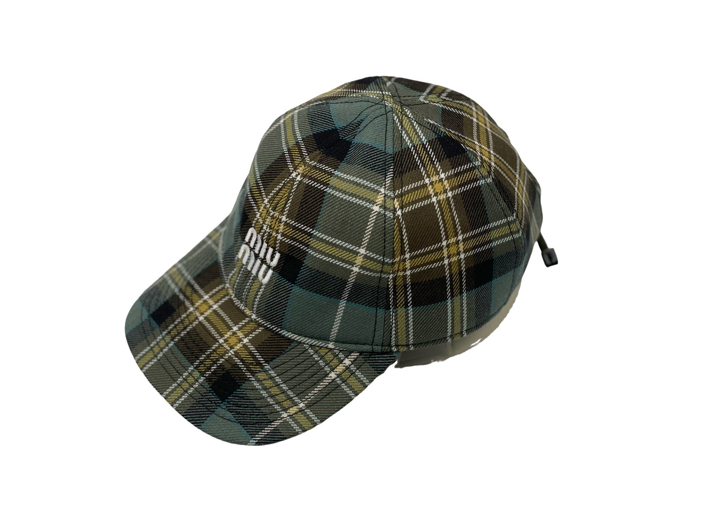 Miu Miu Plaid Baseball Cap