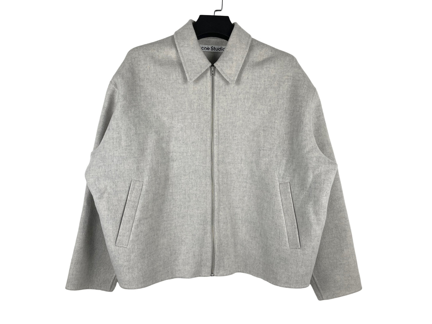 Acne Studios Wool Zip Up Jacket Gray