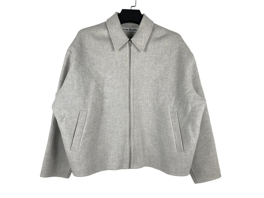 Acne Studios Wool Zip Up Jacket Gray
