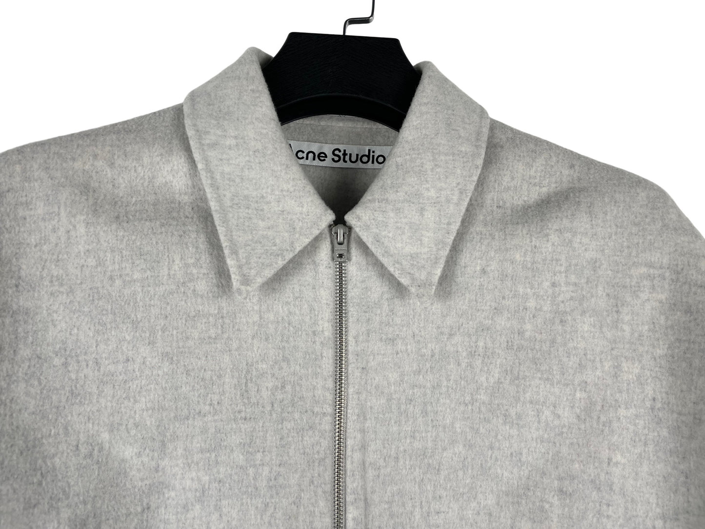Acne Studios Wool Zip Up Jacket Gray