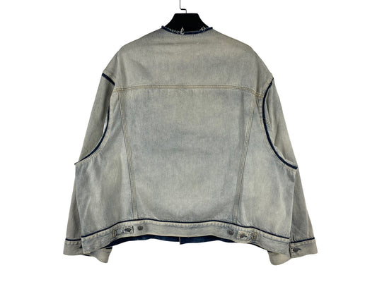 Maison Margiela Collarless Oversized Denim Jacket