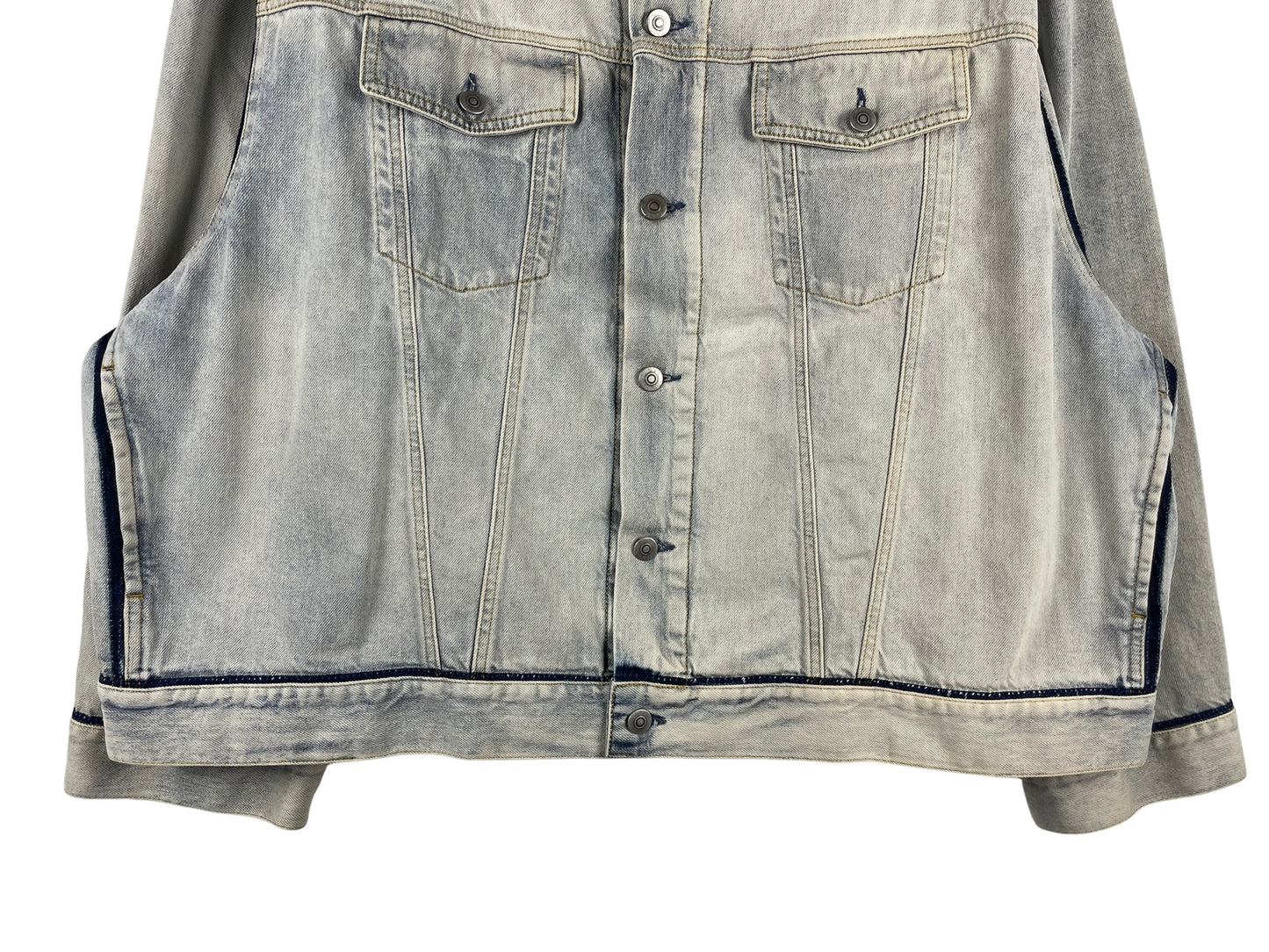 Maison Margiela Collarless Oversized Denim Jacket