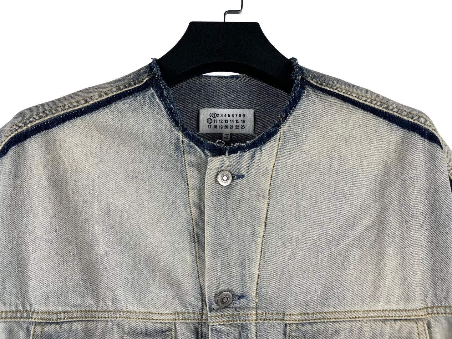Maison Margiela Collarless Oversized Denim Jacket