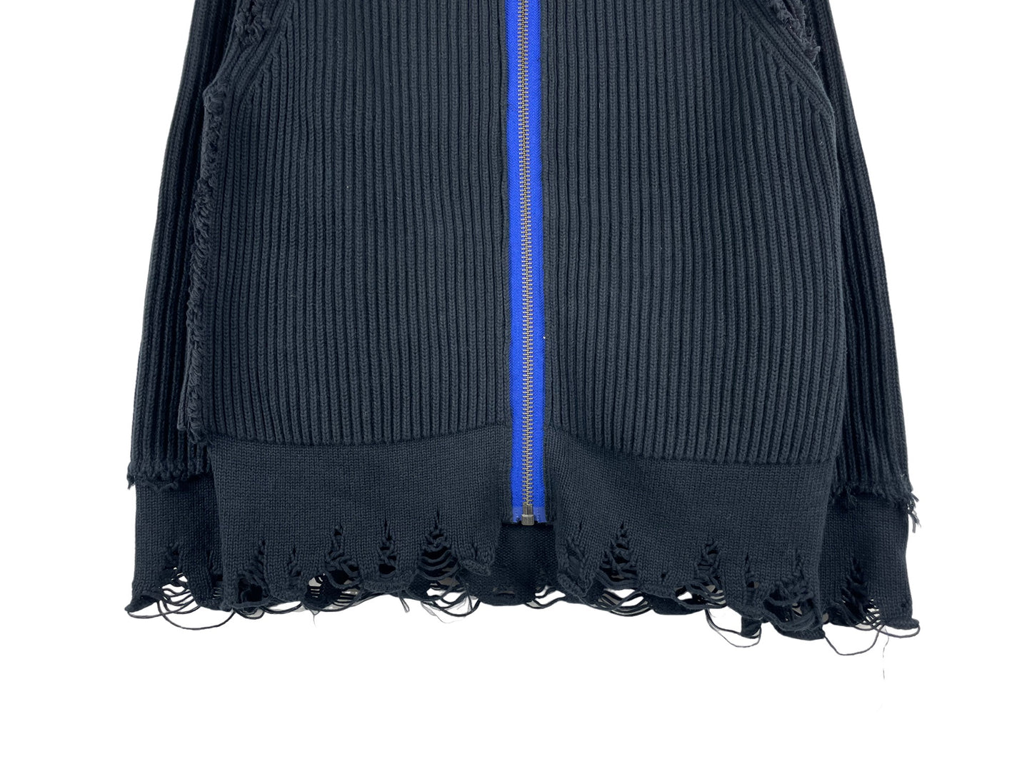 Haider Ackermann Distressed Zip Up Cardigan SS17