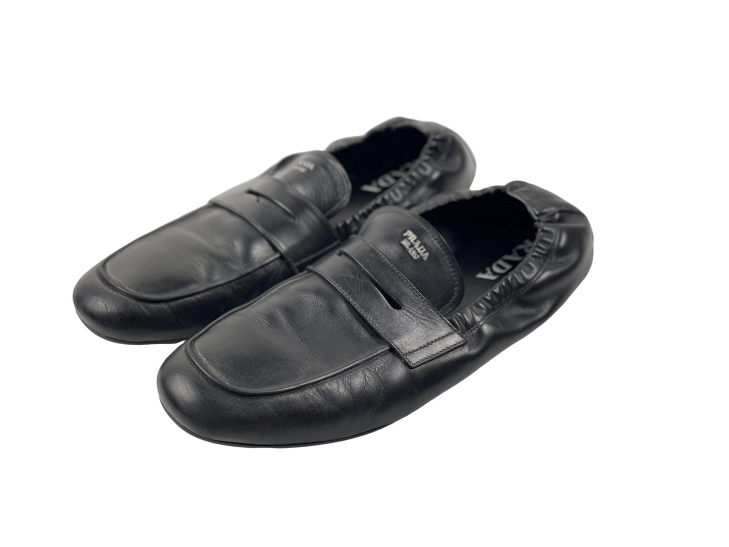 Prada Shuffle Leather Loafers