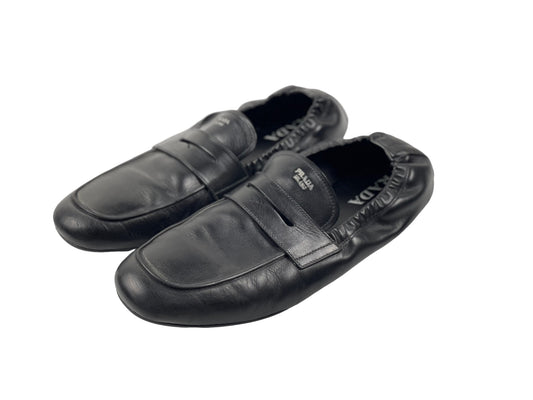 Prada Shuffle Leather Loafers