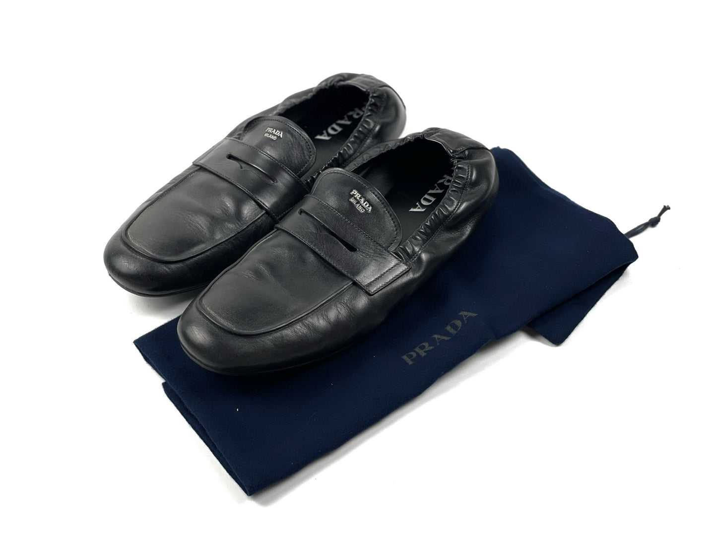 Prada Shuffle Leather Loafers