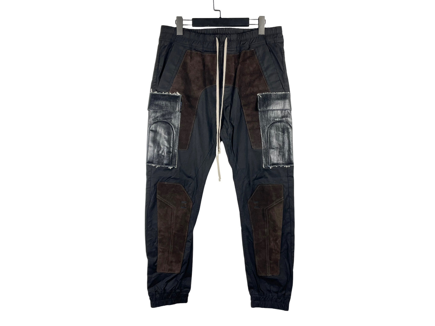 Rick Owens Larry Suede Patch Cargo Jogger Pants AW19