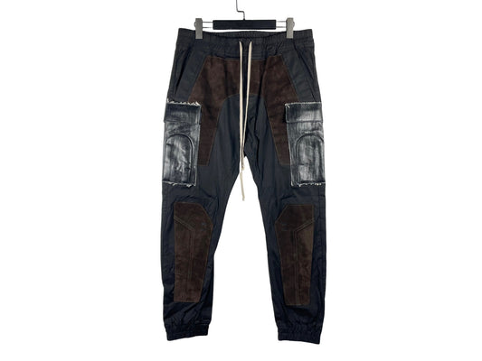 Rick Owens Larry Suede Patch Cargo Jogger Pants AW19