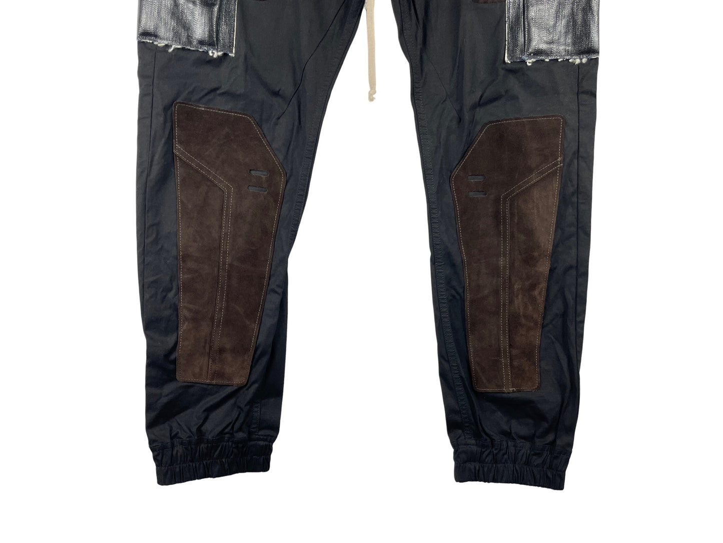 Rick Owens Larry Suede Patch Cargo Jogger Pants AW19