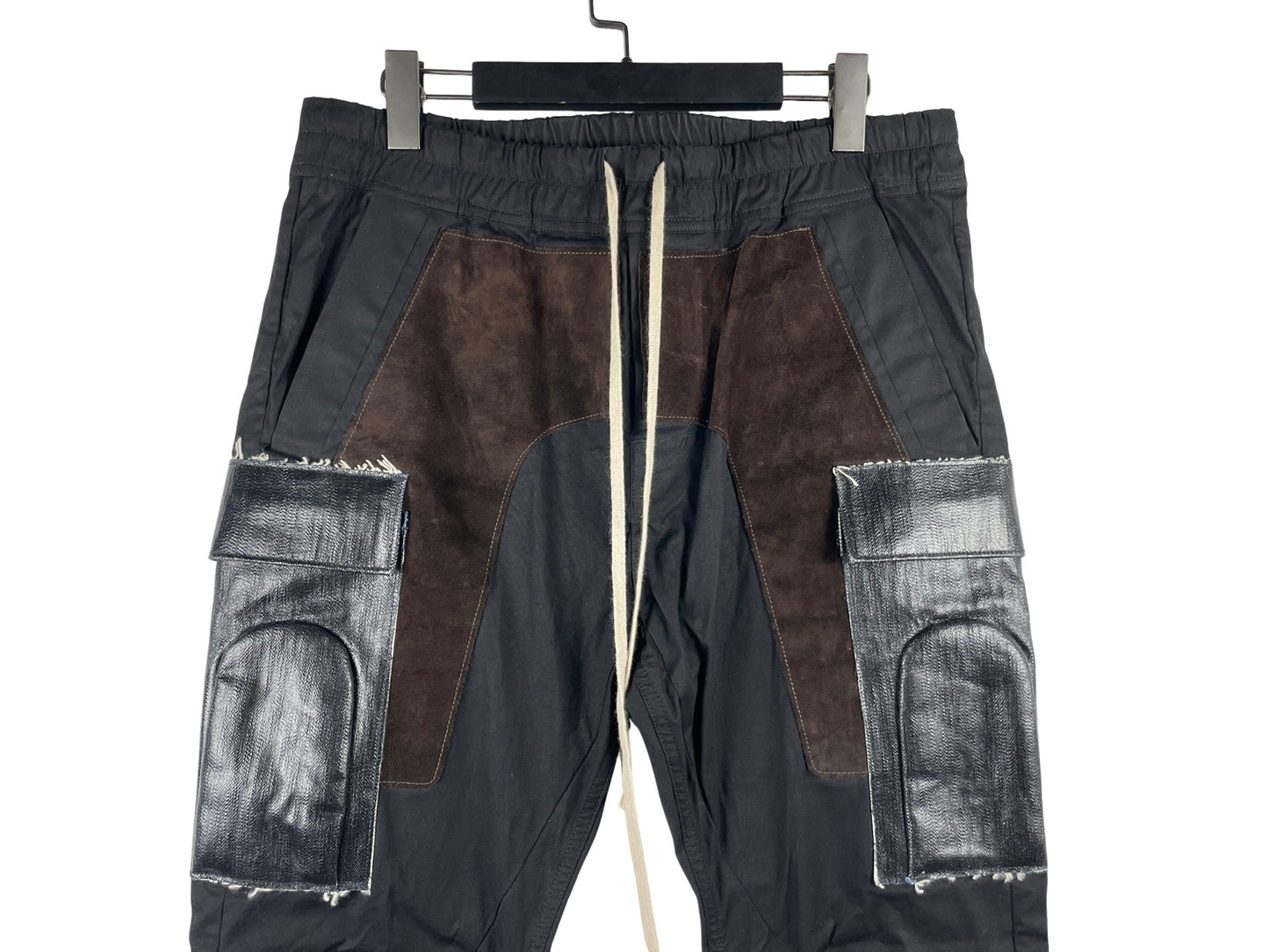 Rick Owens Larry Suede Patch Cargo Jogger Pants AW19