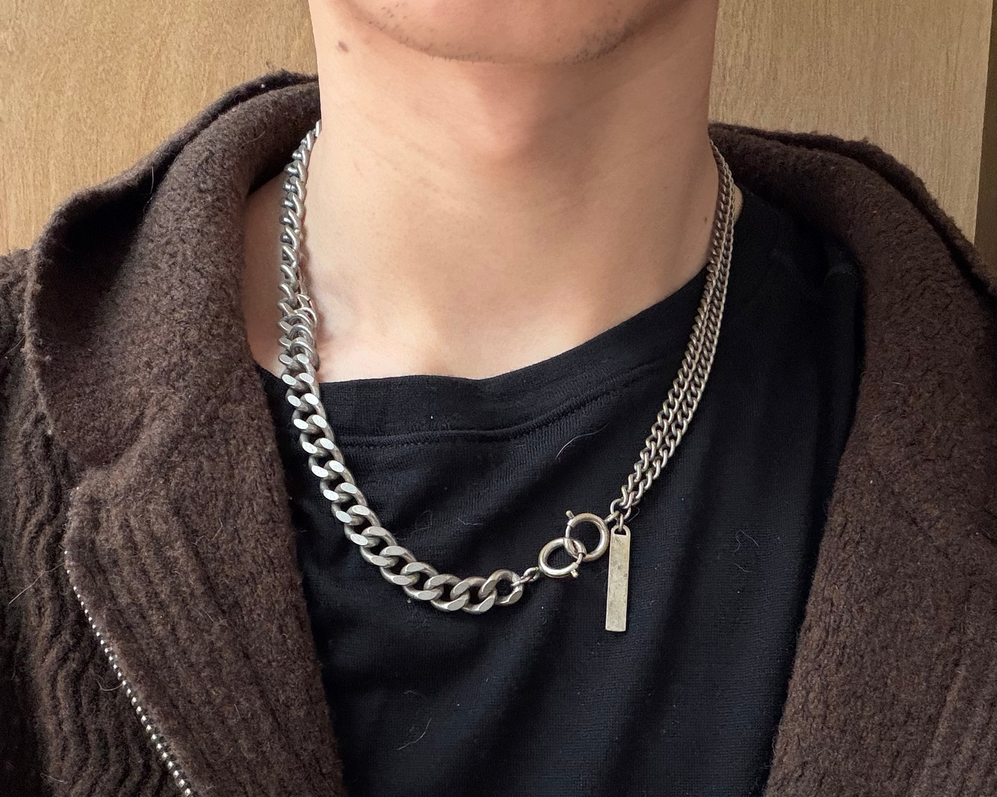 S'YTE Yohji Yamamoto 6-Way Curved Chain Bracelet Necklace