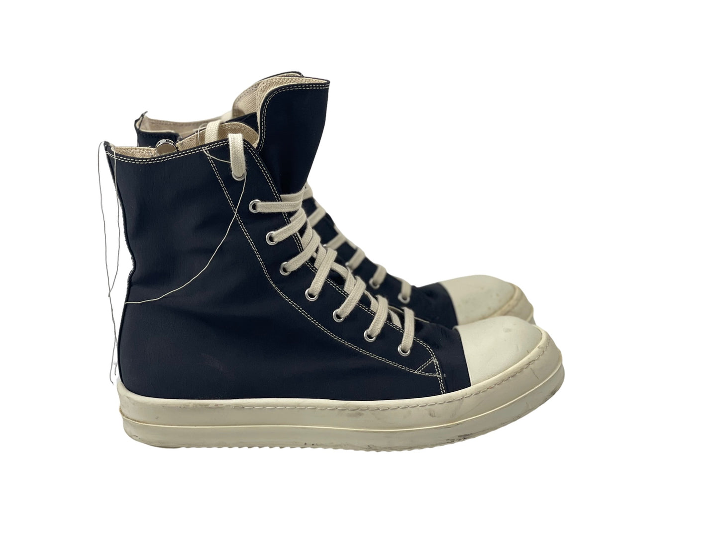 Rick Owens DRKSHDW 2-Tone Stitch HIgh Top Ramones Sneakers