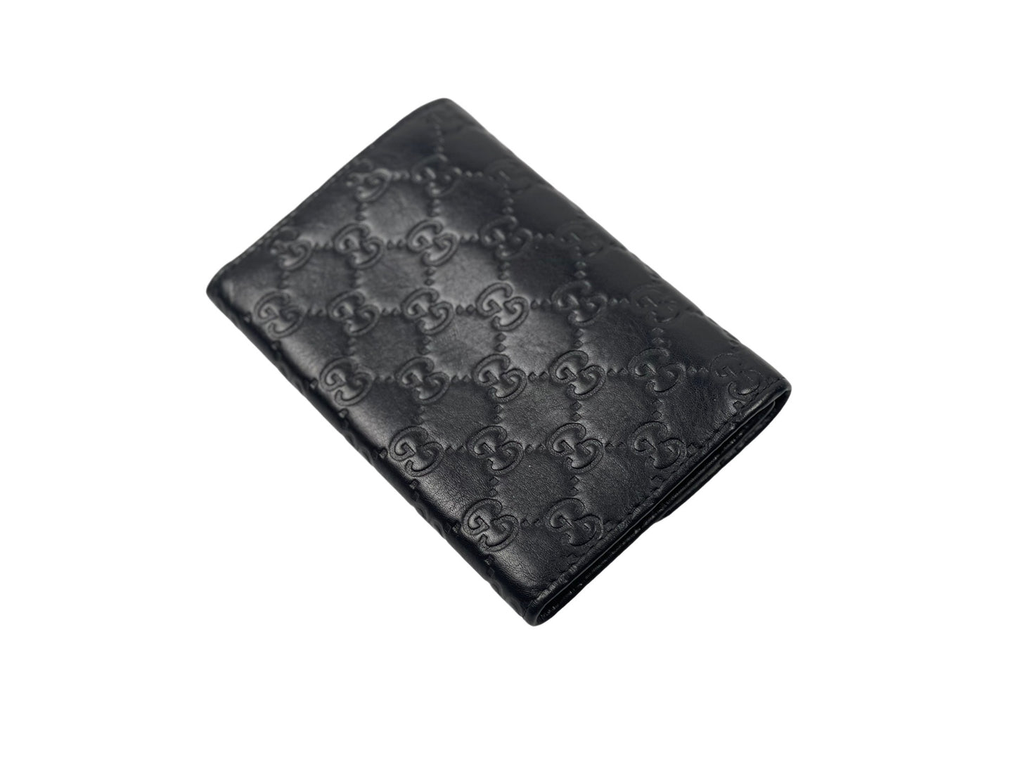 Gucci Black Guccissima Leather Continental Flap Wallet