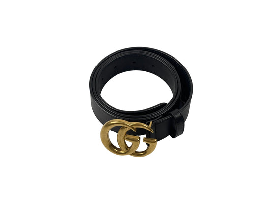 Gucci Leather GG Marmont Buckle Belt 85cm