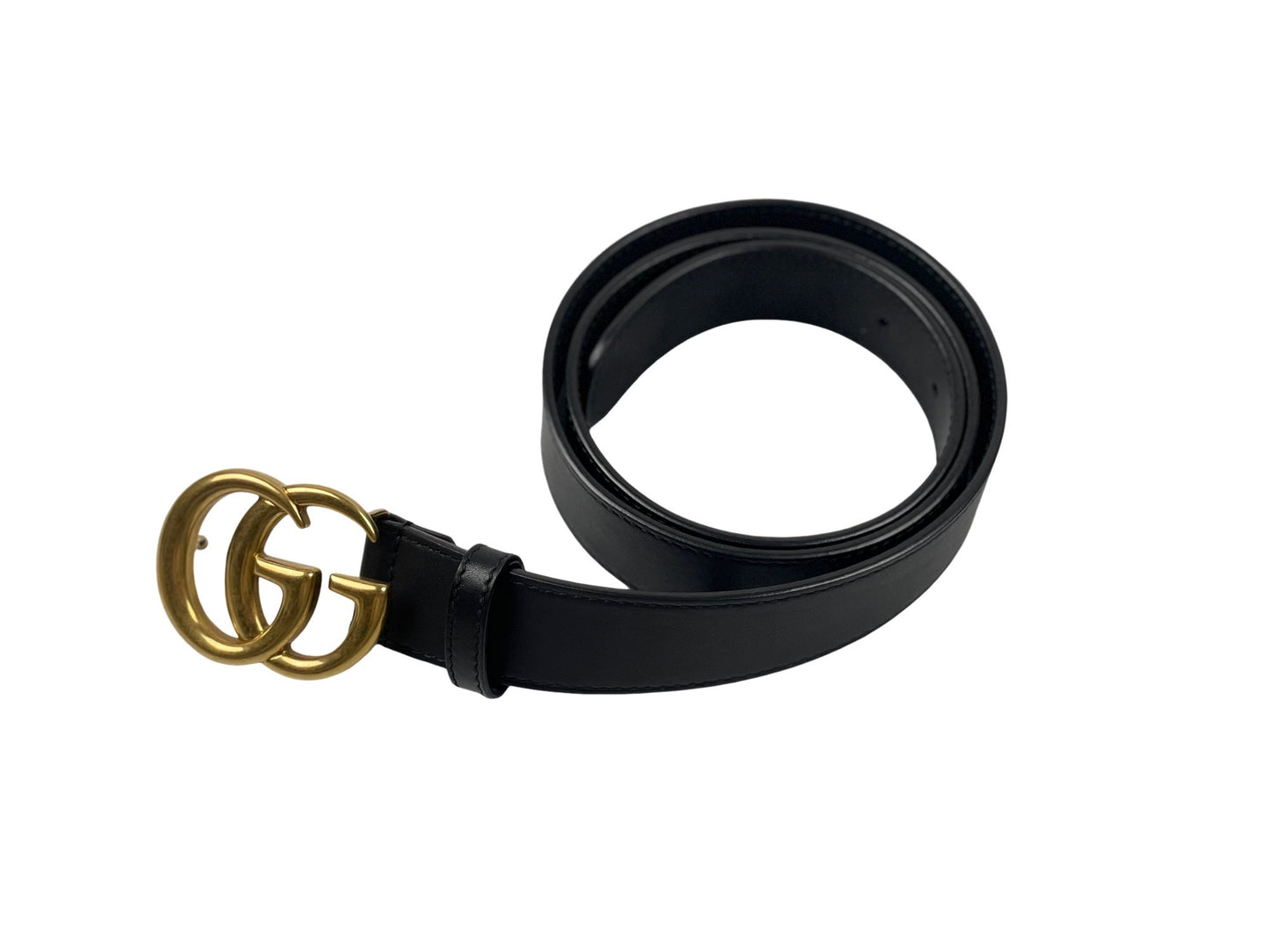 Gucci Leather GG Marmont Buckle Belt 85cm