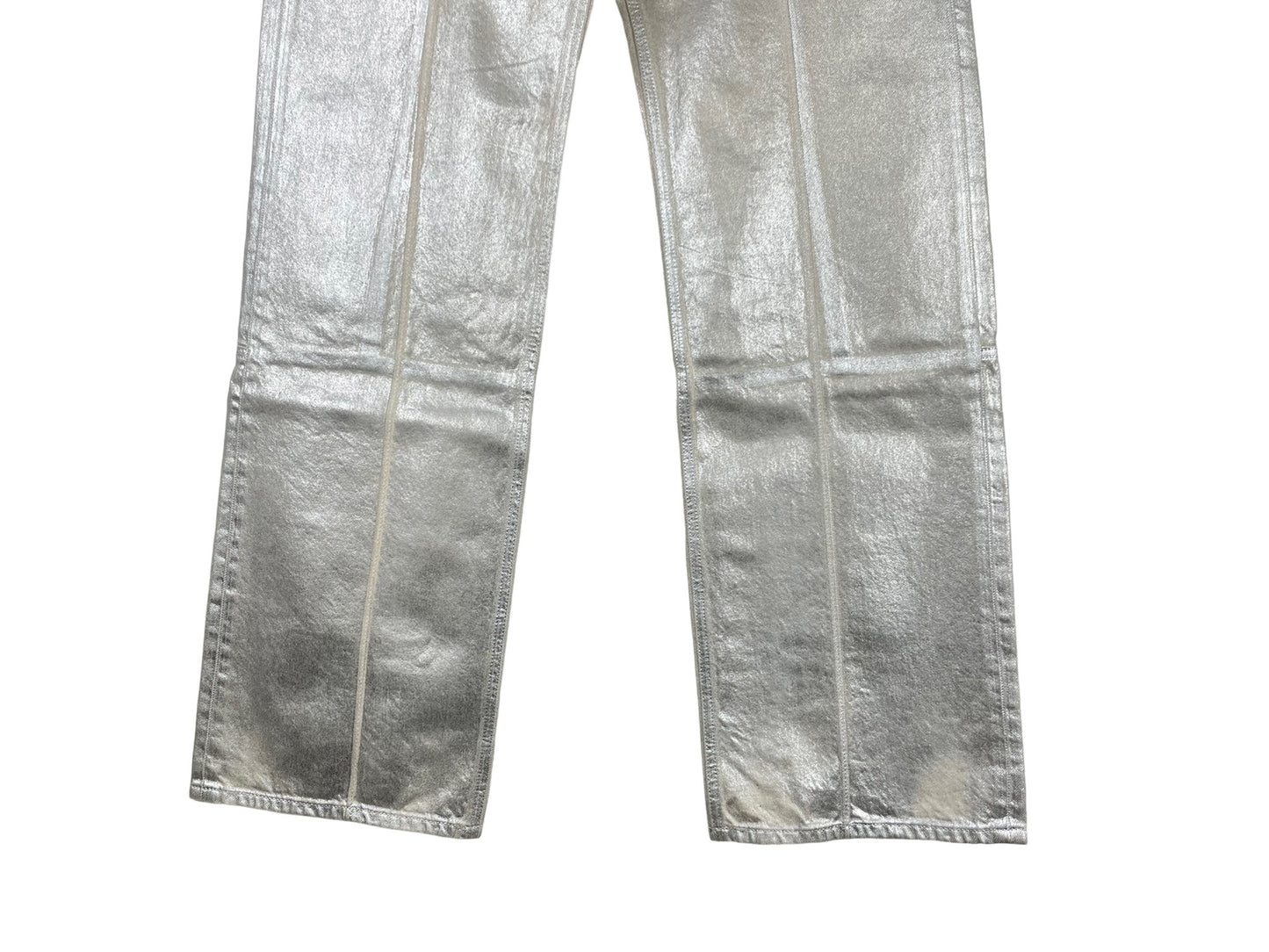 Jacquemus Le De Nîmes Bordado Silver Wide Leg Pants