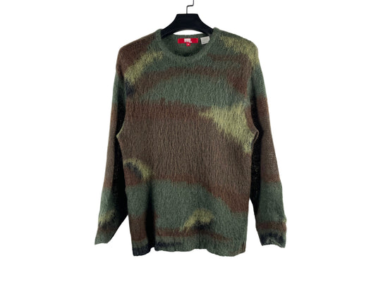 Junya Watanabe × Supreme  Brushed camouflage mohair sweater