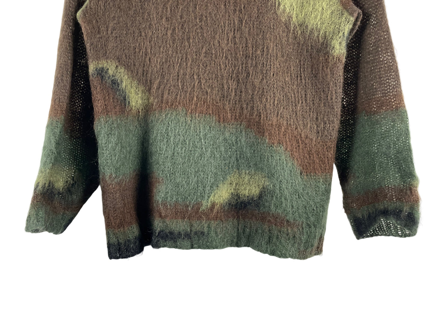 Junya Watanabe × Supreme  Brushed camouflage mohair sweater