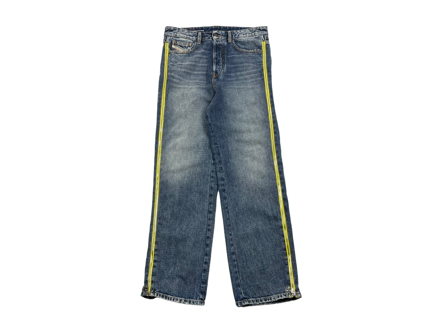 Diesel Zipper Baggy Denim Pants
