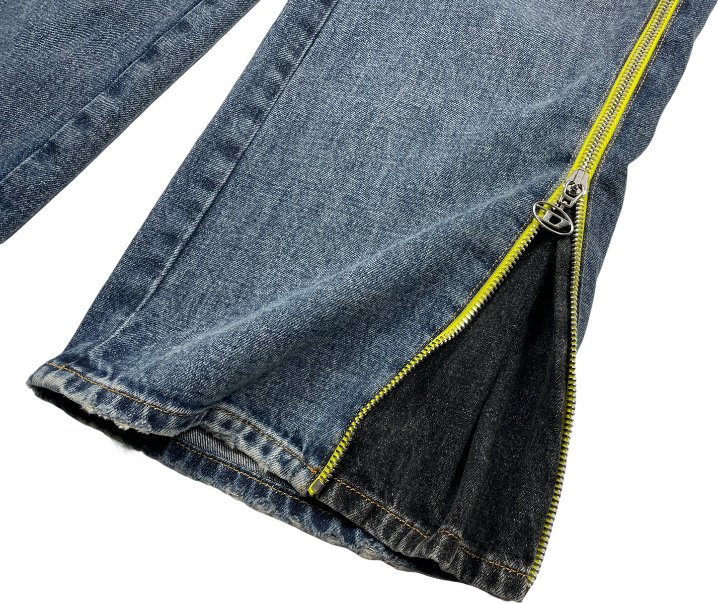 Diesel Zipper Baggy Denim Pants