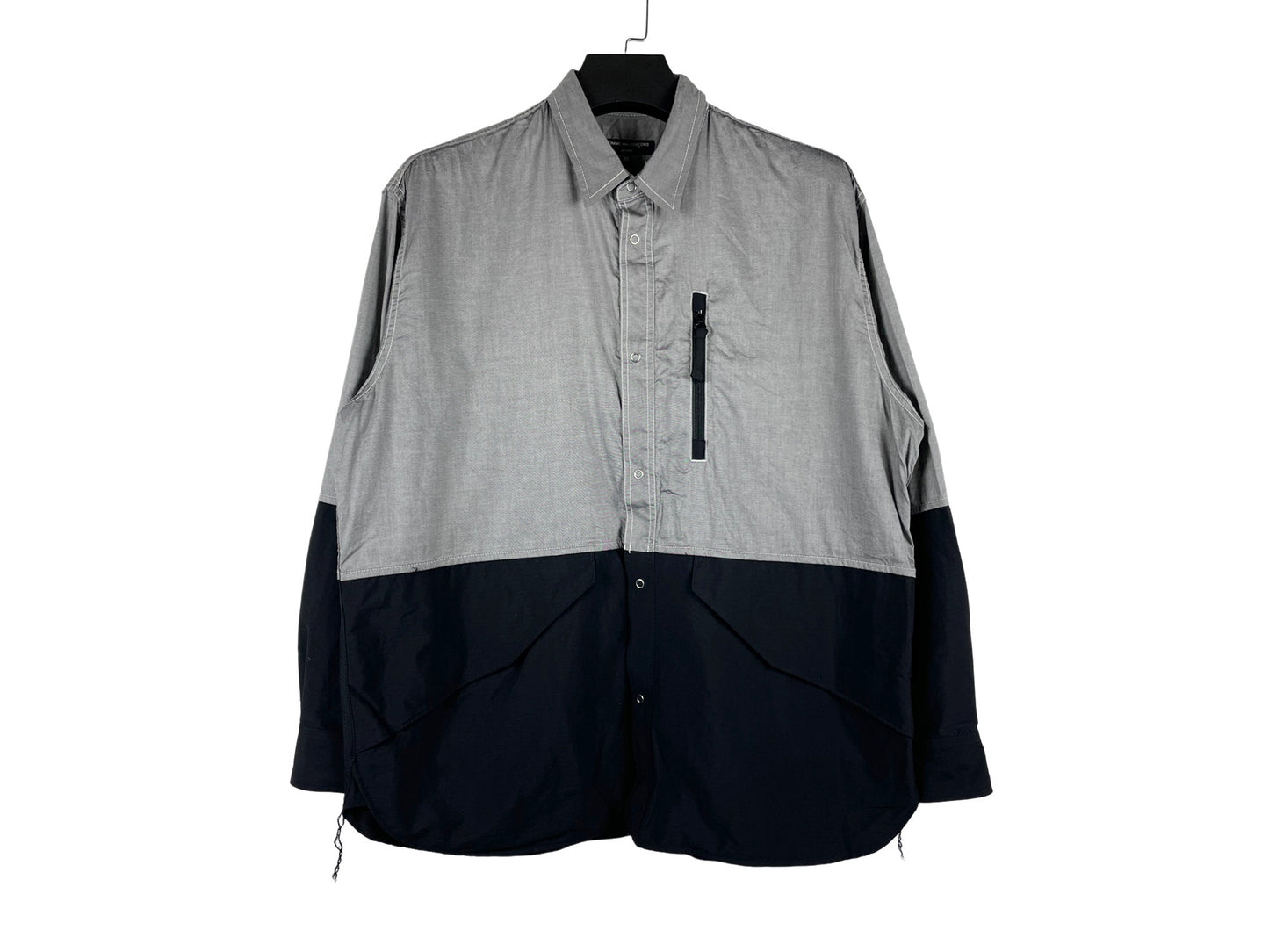 Comme des Garçons Homme Gray & Black Paneled Shirt