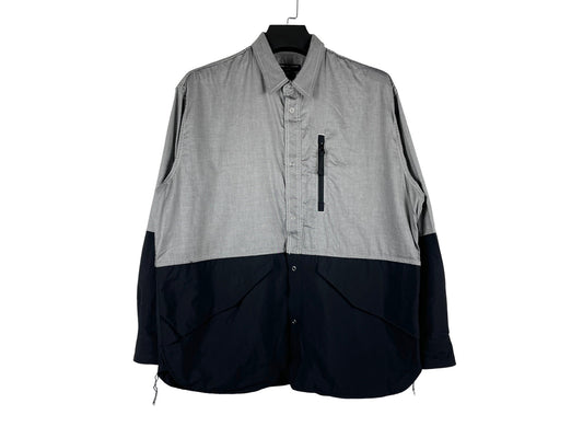Comme des Garçons Homme Gray & Black Paneled Shirt
