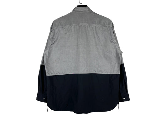 Comme des Garçons Homme Gray & Black Paneled Shirt