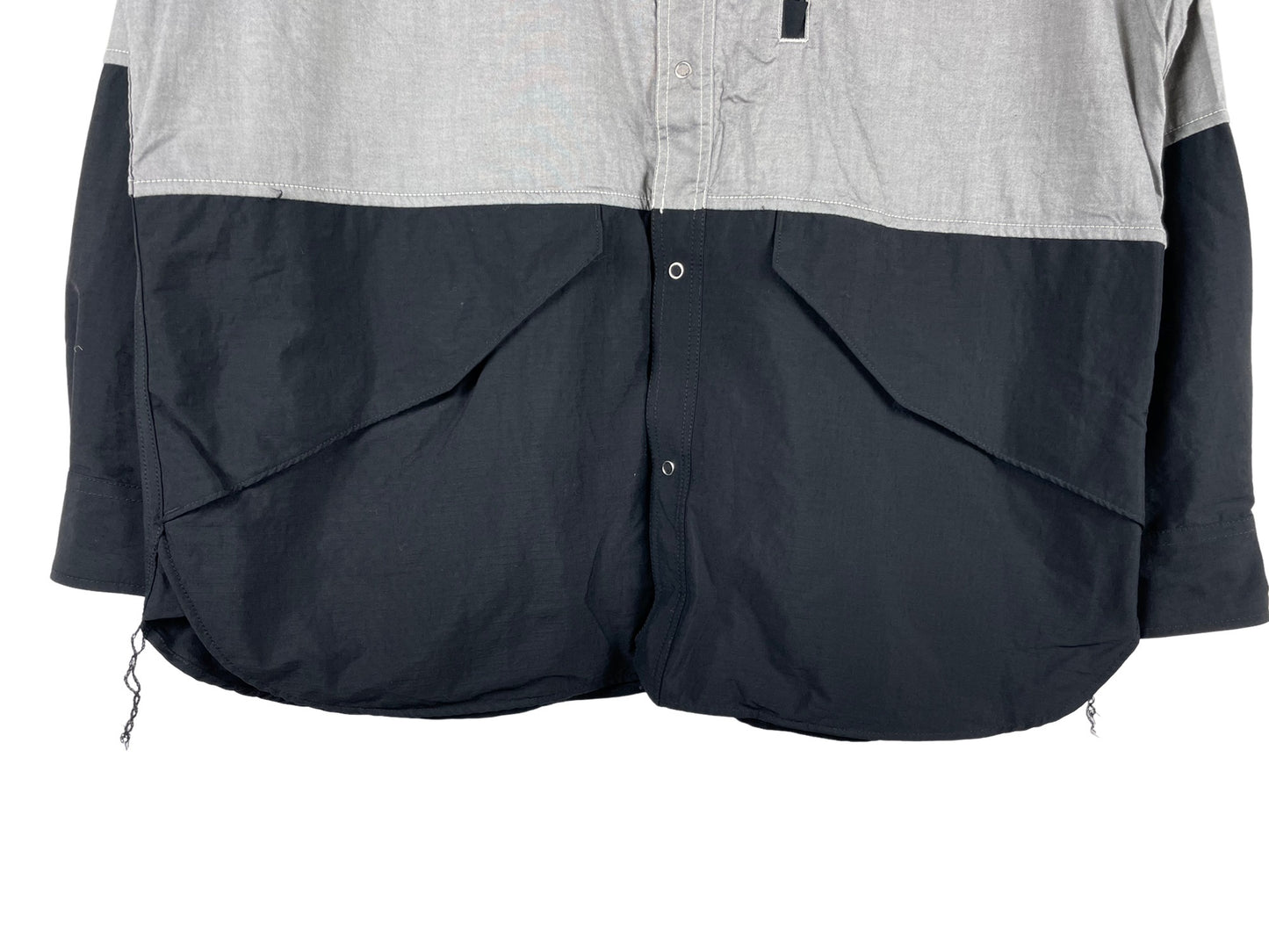 Comme des Garçons Homme Gray & Black Paneled Shirt