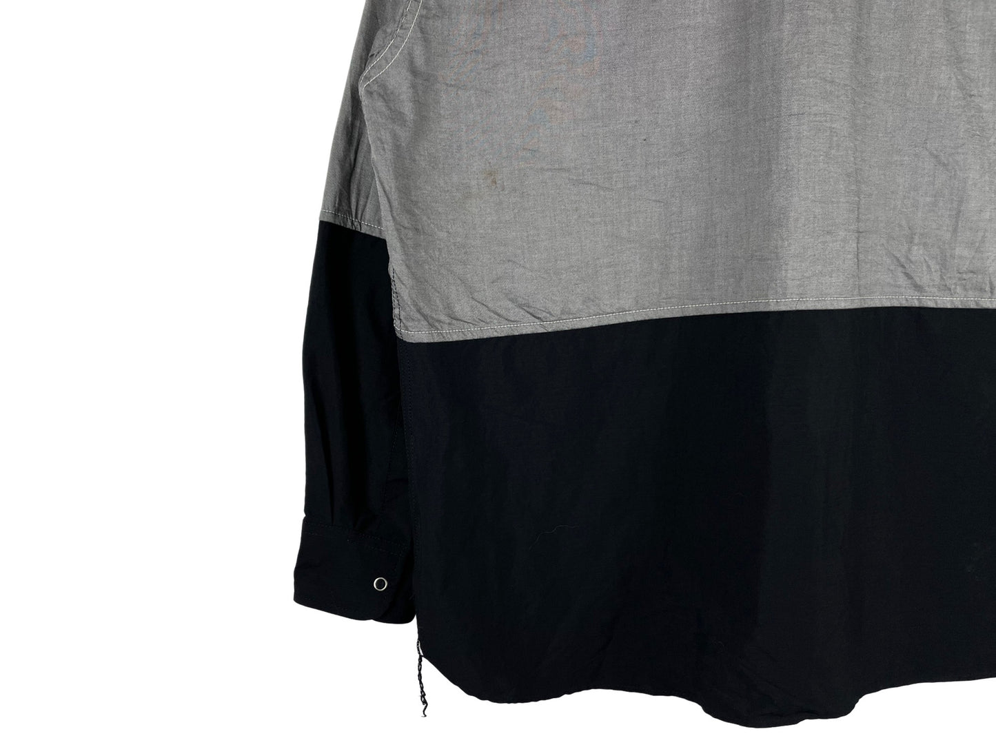 Comme des Garçons Homme Gray & Black Paneled Shirt