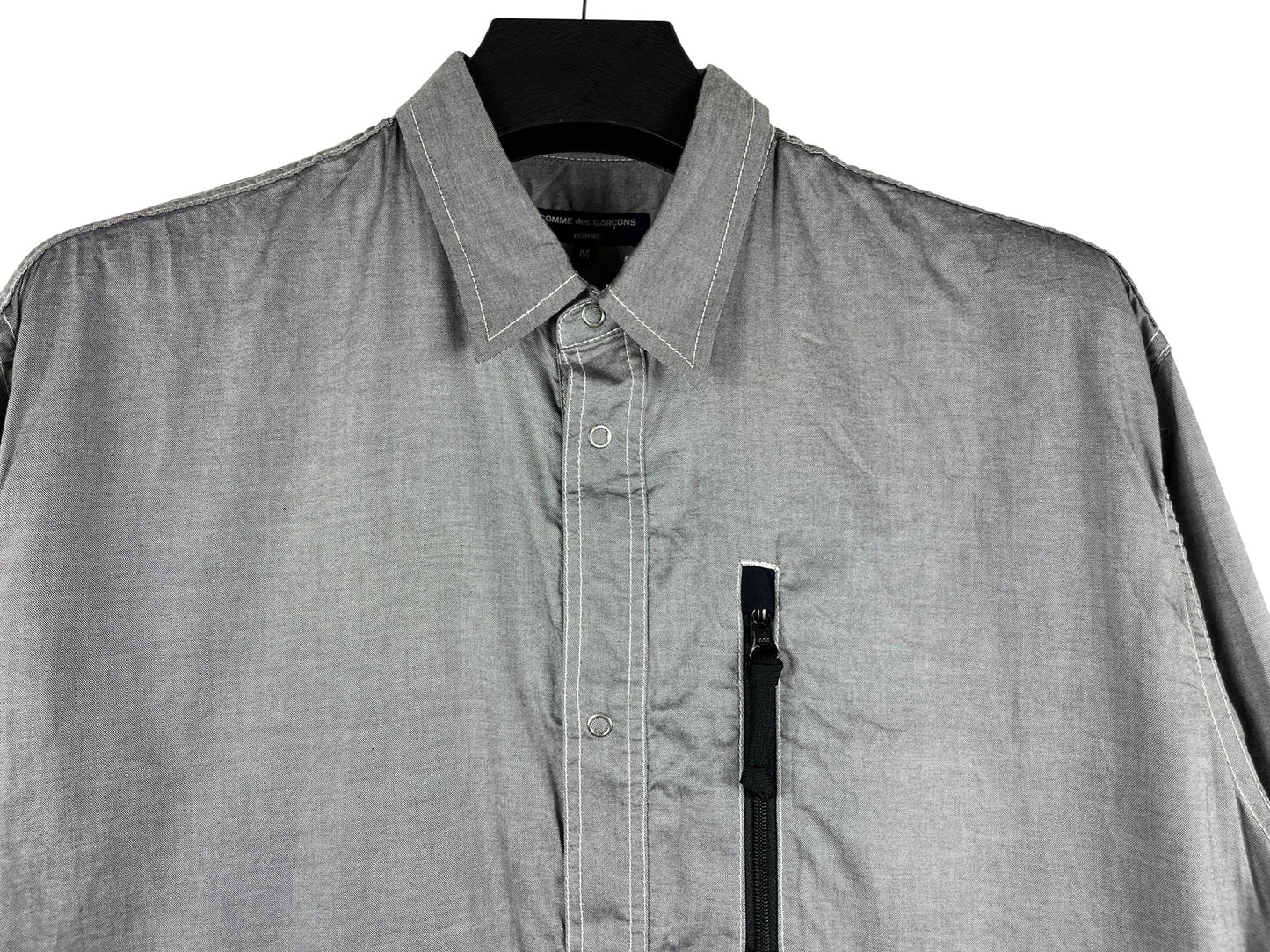 Comme des Garçons Homme Gray & Black Paneled Shirt