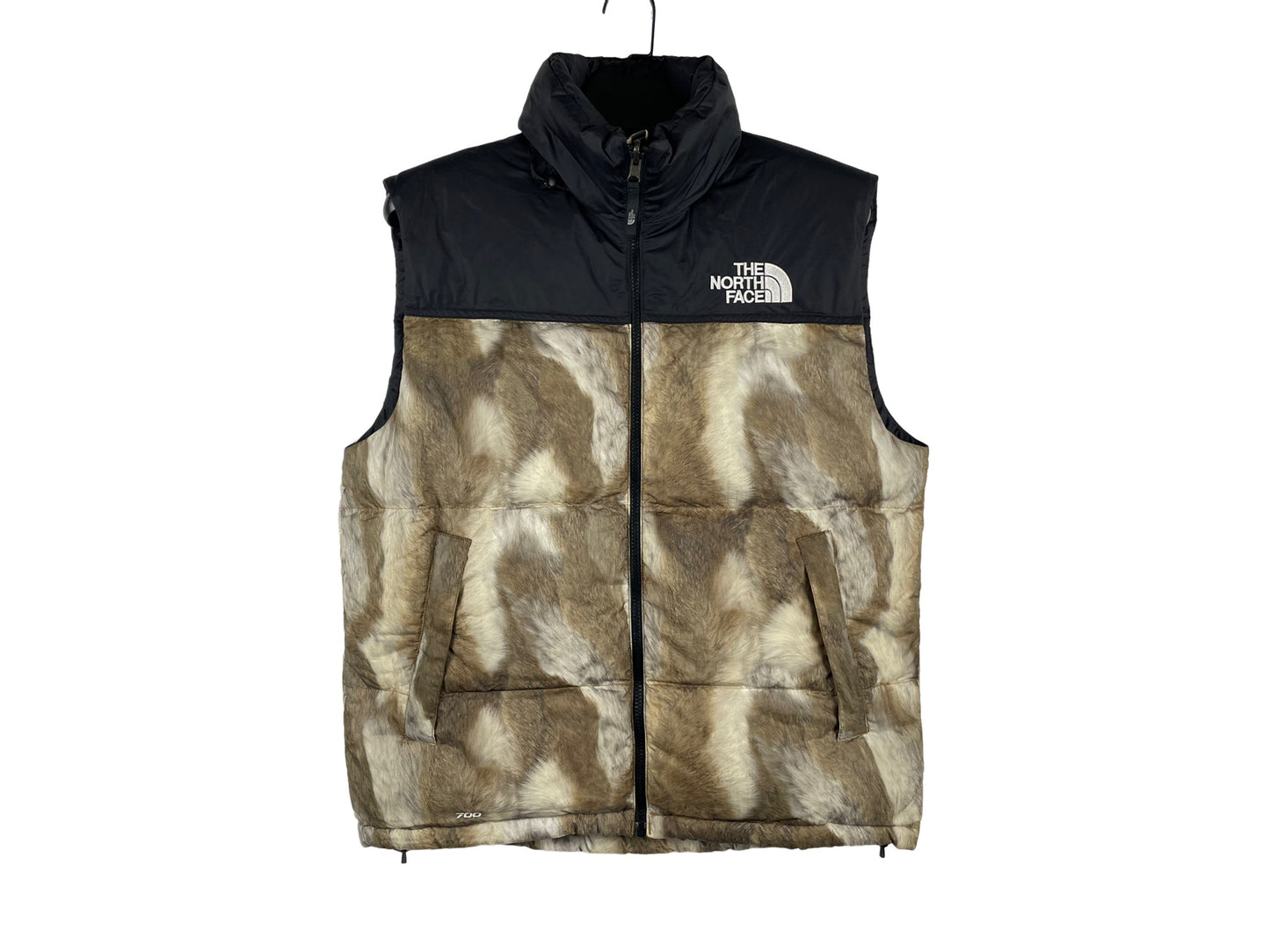 Supreme x The North Face Fur Print Nuptse Vest