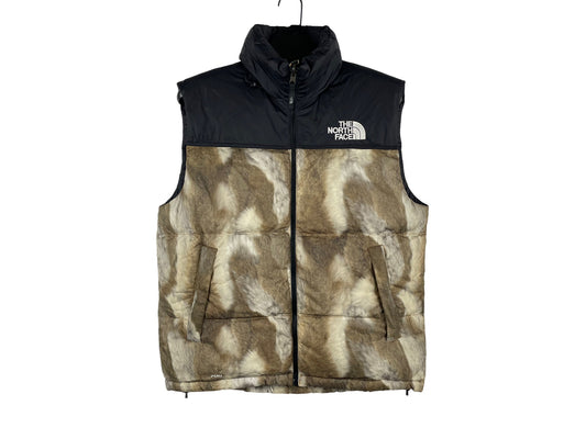 Supreme x The North Face Fur Print Nuptse Vest