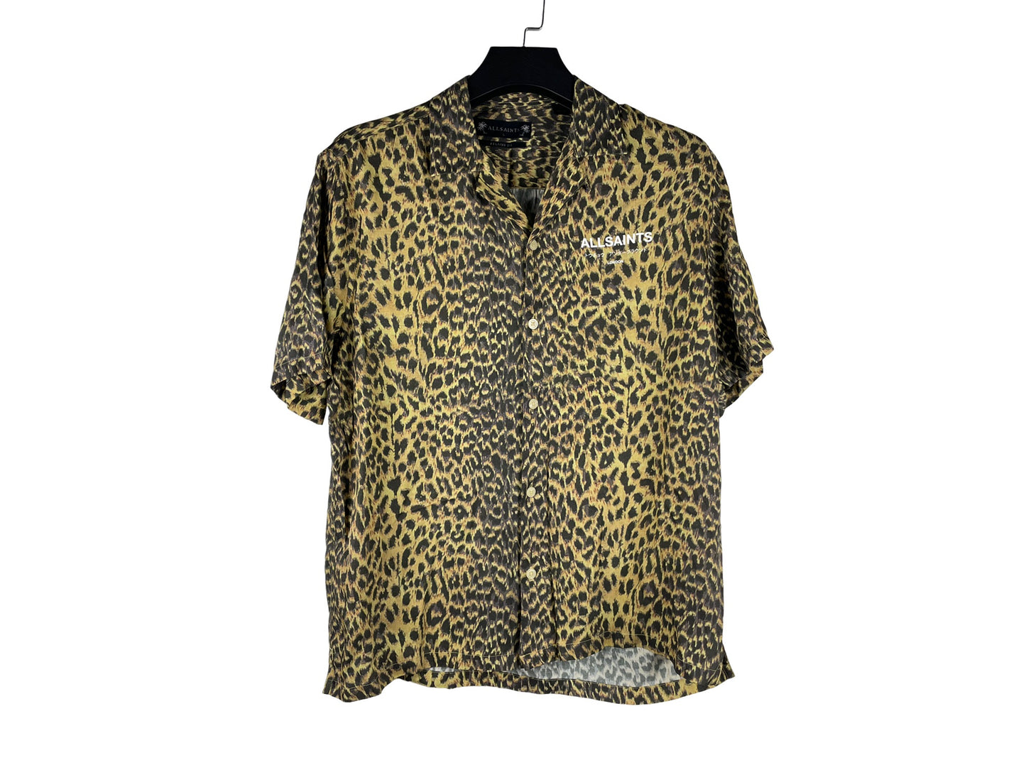 All Saints Leopard-print Hawaiian Shirt