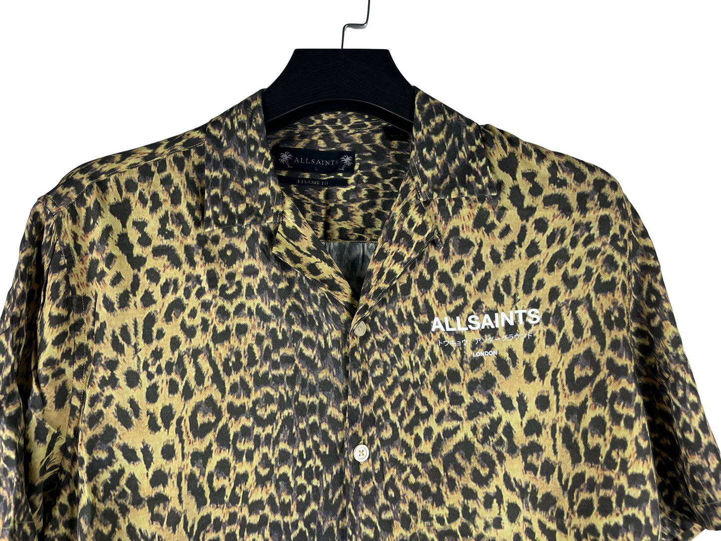 All Saints Leopard-print Hawaiian Shirt