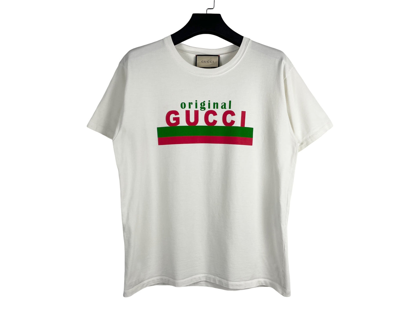 Gucci White Original Logo Print Cotton Oversize T-Shirt