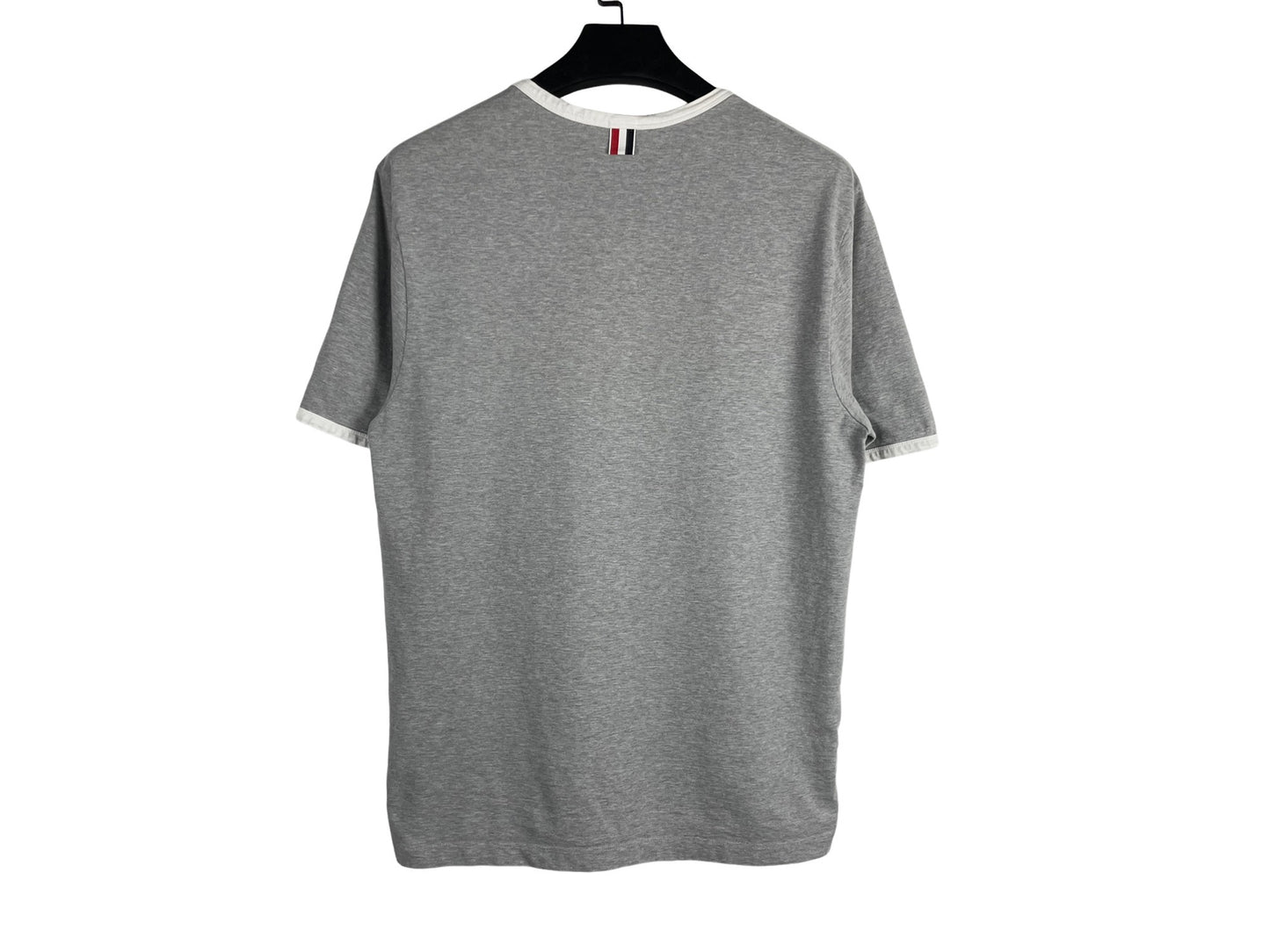 Thom Browne Contrast Trim Ringer Short Sleeve T-Shirt