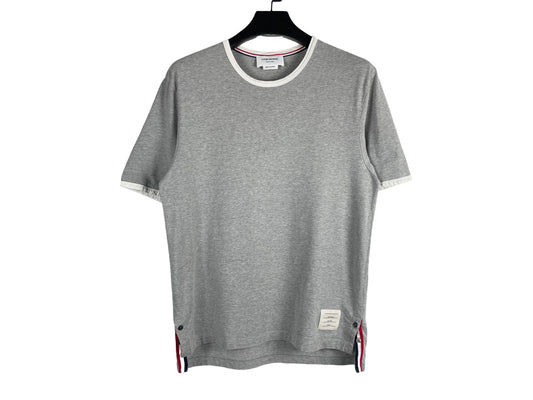 Thom Browne Contrast Trim Ringer Short Sleeve T-Shirt