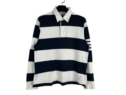 Thom Browne Oversized 4 Bar Rugby Shirt