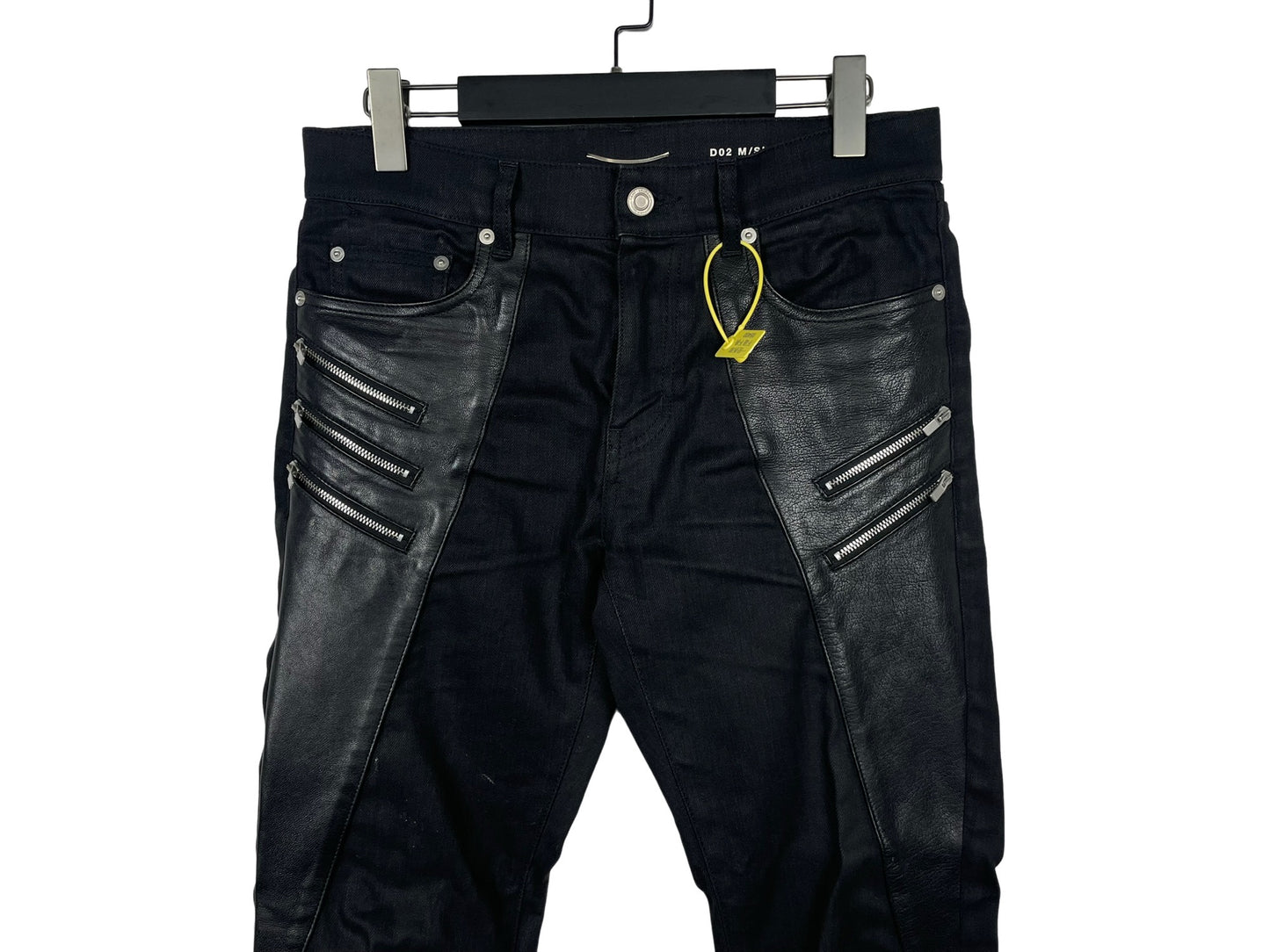 Saint Laurent SLP 5-zips Leather Skinny Jeans 15AW