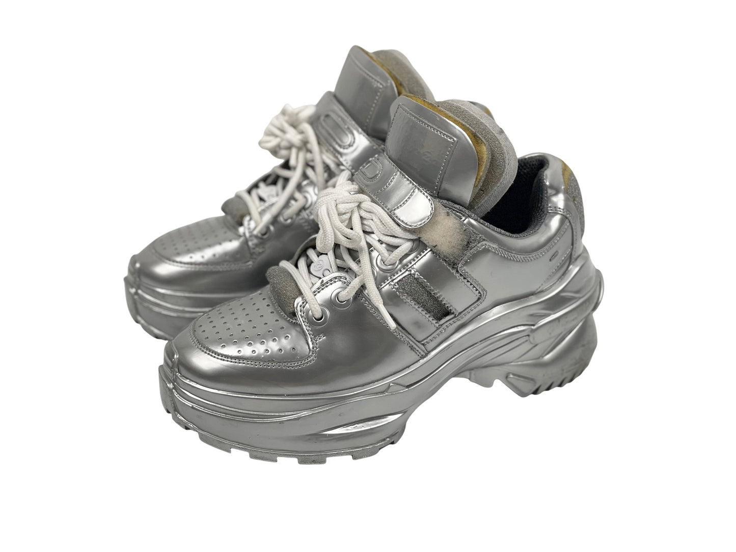 Maison Margiela Retro Fit Silver Sneakers