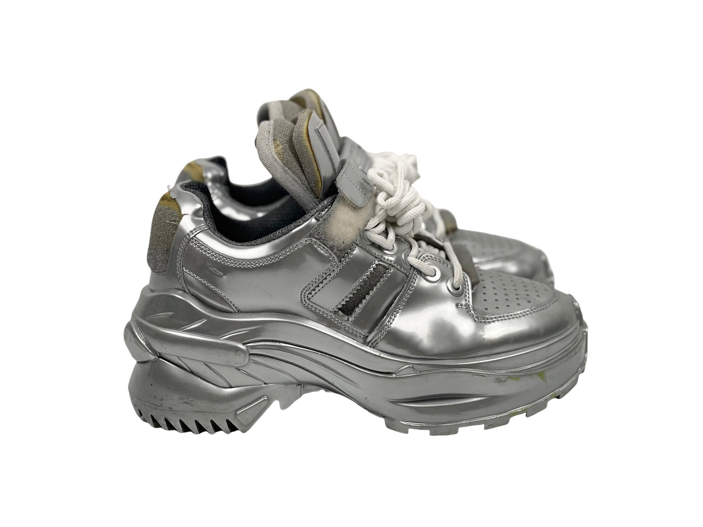 Maison Margiela Retro Fit Silver Sneakers