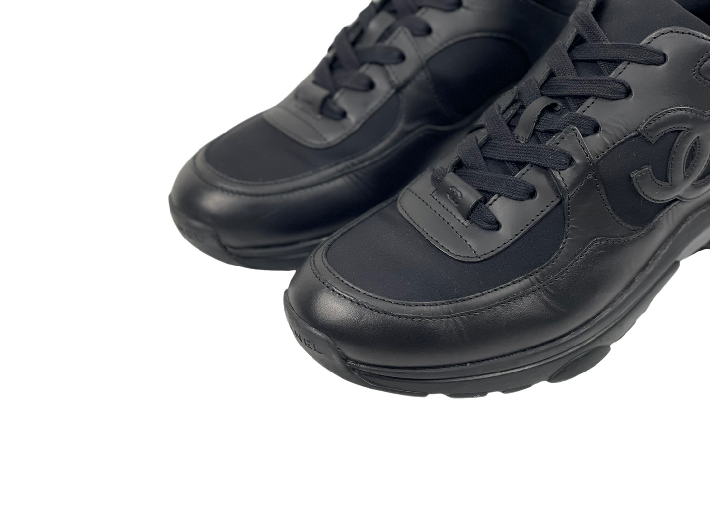 Chanel Lambskin CC Uniform Mens Sneakers