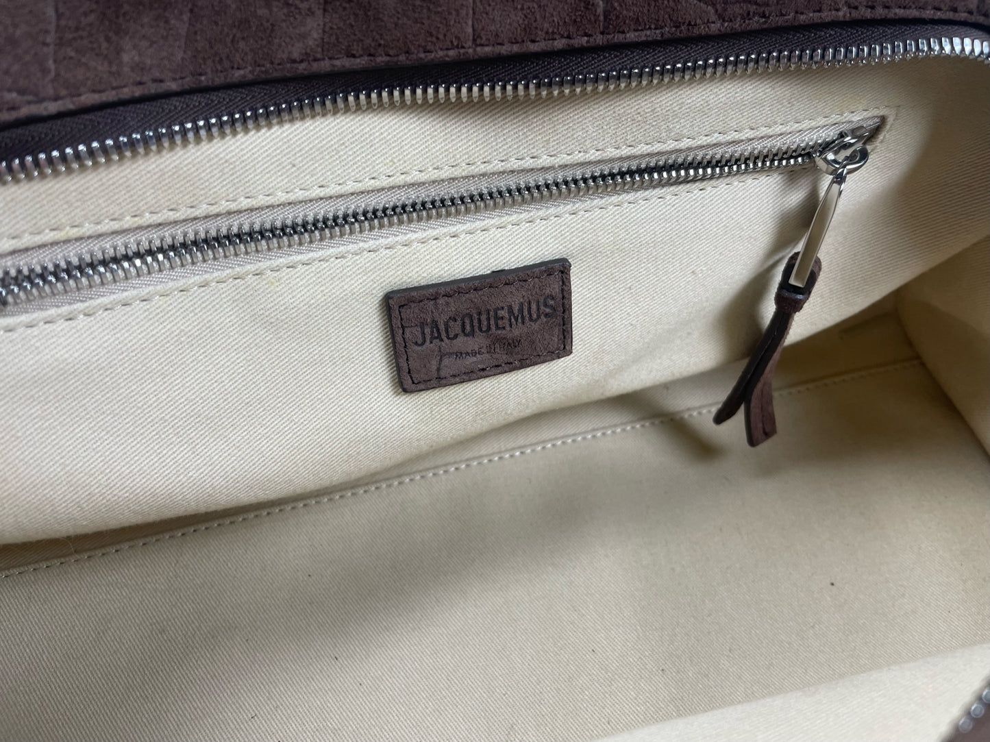 Jacquemus Le Turismo Croc-Embossed Suede Shoulder Bag